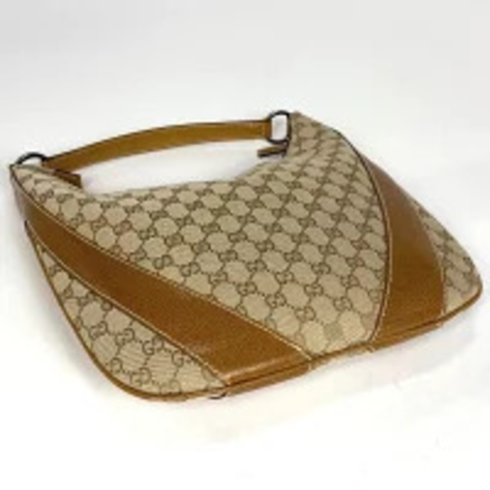 Gucci Hobo bag canvas brown shoulder handbag beige GG Brown Tan